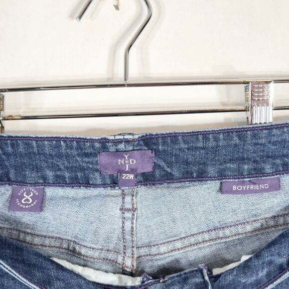 NYDJ Not Your Daughters Jeans Plus Size 22W Capri Crop Distressed High Rise 1444 - Picture 12 of 13